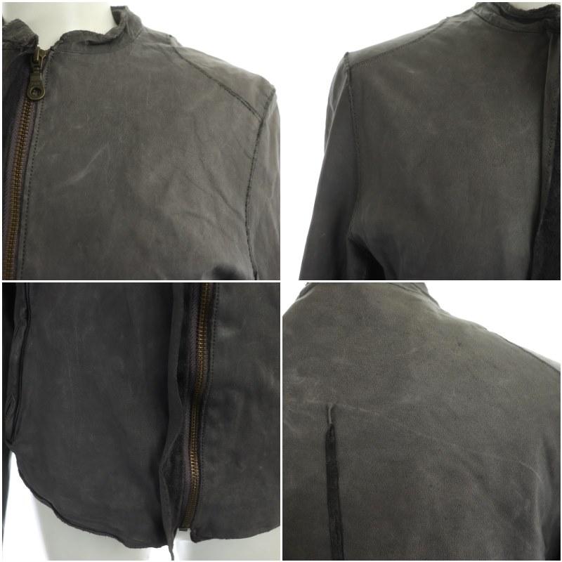 シシ sisii レザー シングルライダースジャケット アウター 長袖  