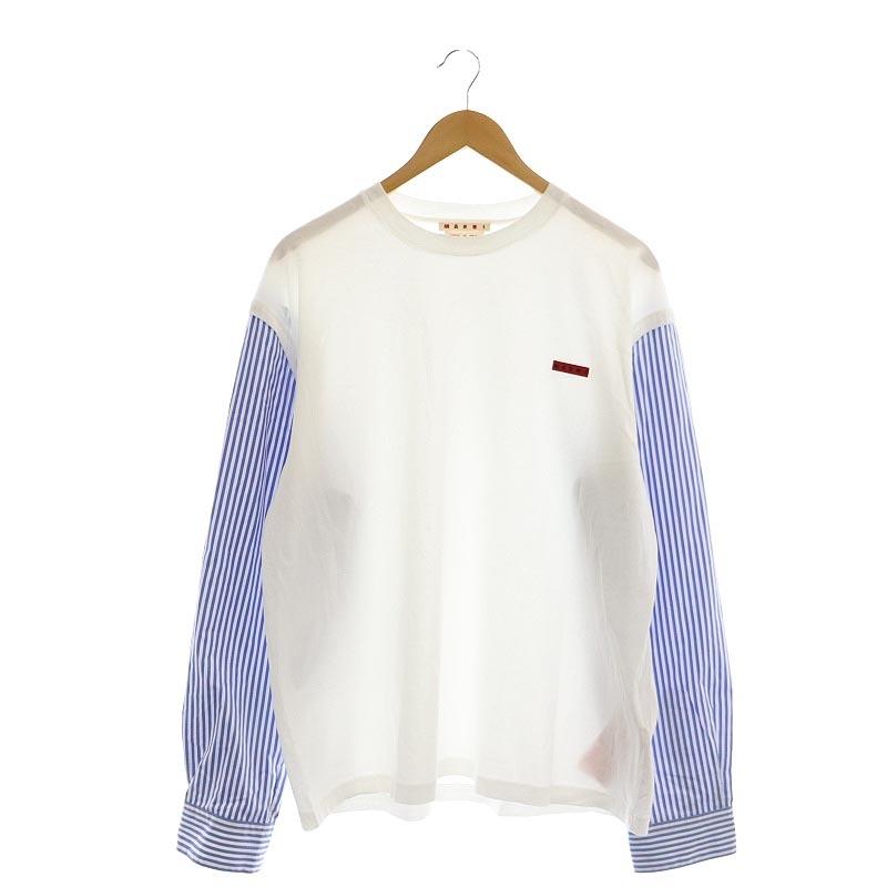 マルニ MARNI 23SS 切り替えロンTプルオーバー Tシャツ カットソー  
