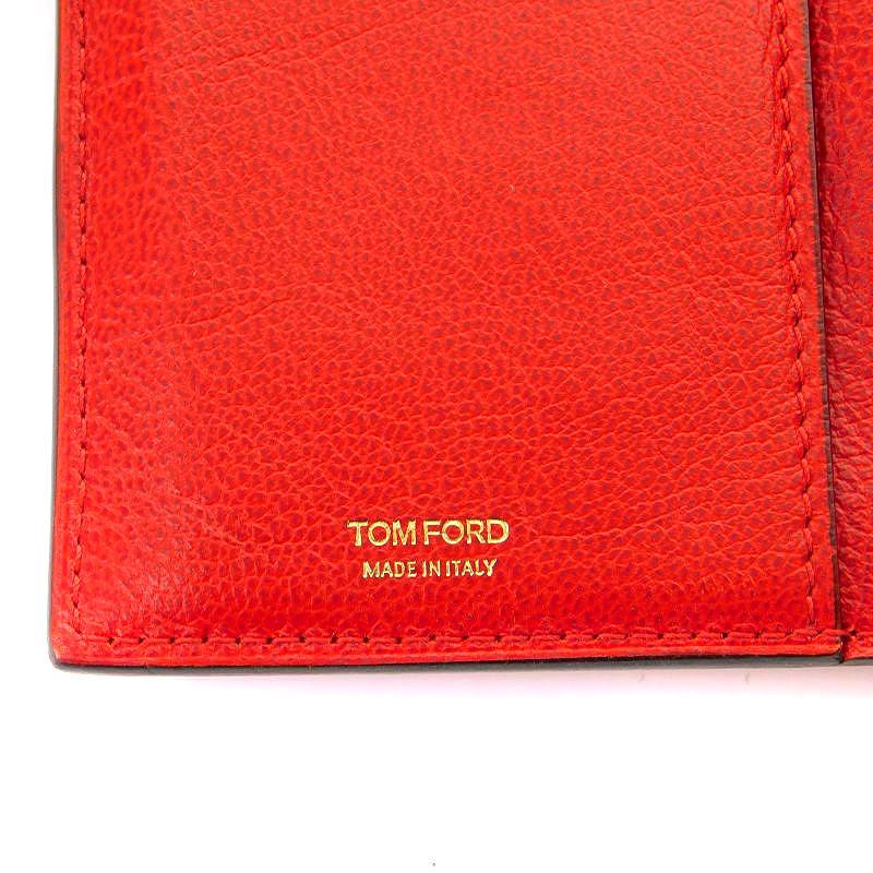 トムフォード TOM FORD Natalia 財布 三つ折り ターンロック レザー 赤 