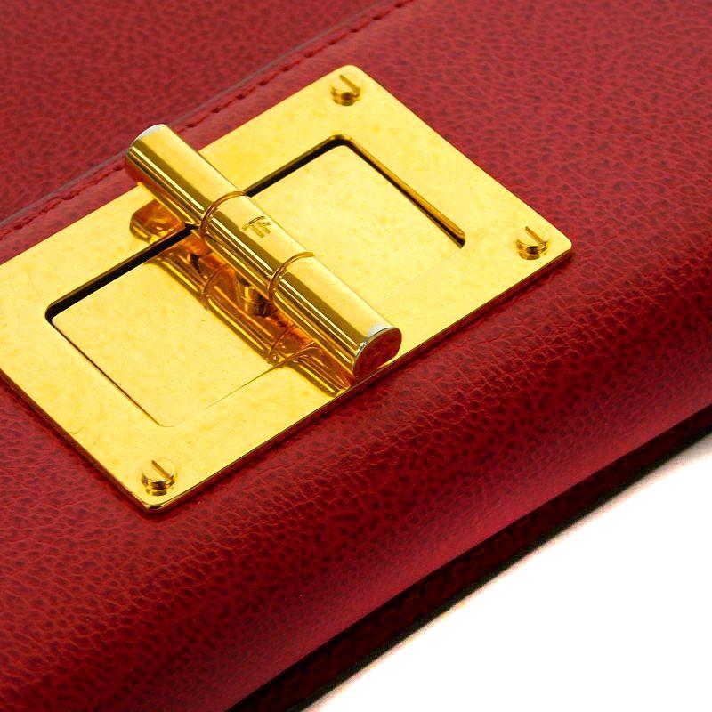 トムフォード TOM FORD Natalia 財布 三つ折り ターンロック レザー 赤 