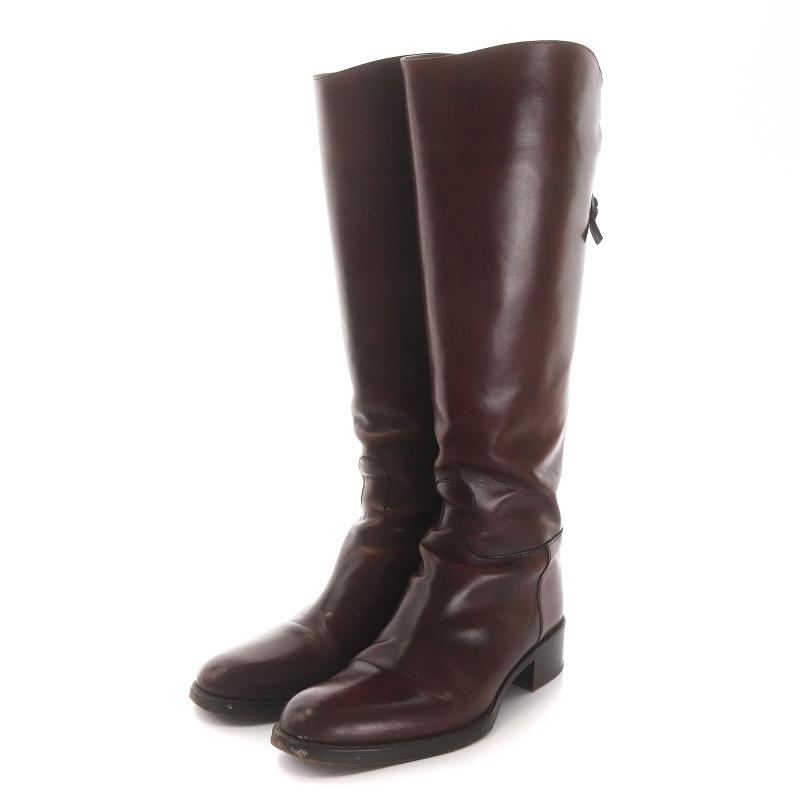 36　タッセル付き　サルトル　ロングブーツ　ジョッキーブーツ　ブラウン 36タッセル付きサルトルロングブーツジョッキーブーツブラウン
