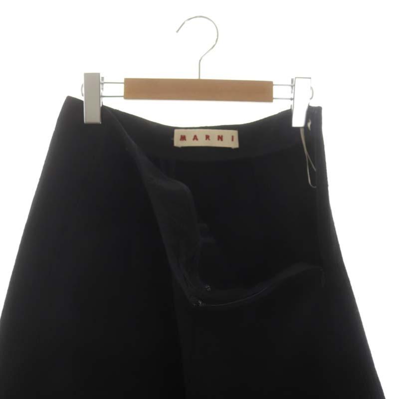 マルニ MARNI アシンメトリーAラインスカート ウール ミモレ丈 ロング  