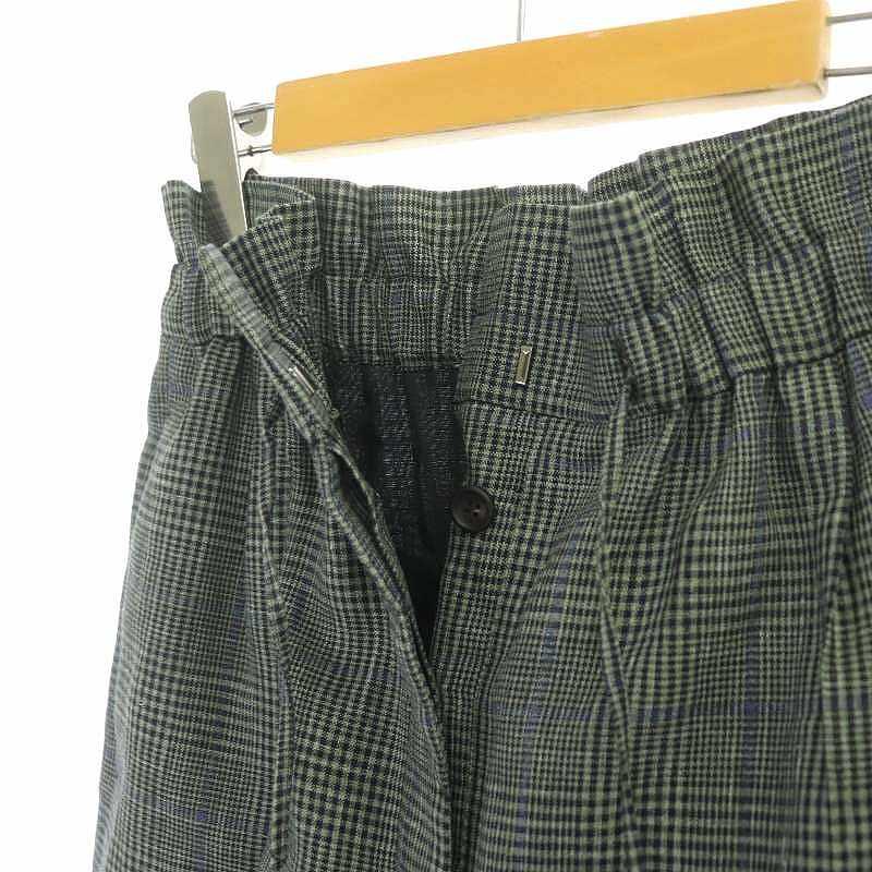 未使用品 エブール ebure 23SS ドライチェックドロストショートパンツ  