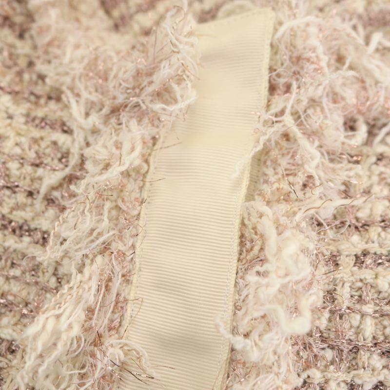 チェスティ Chesty ツイードライクニットジャケット ノーカラー  