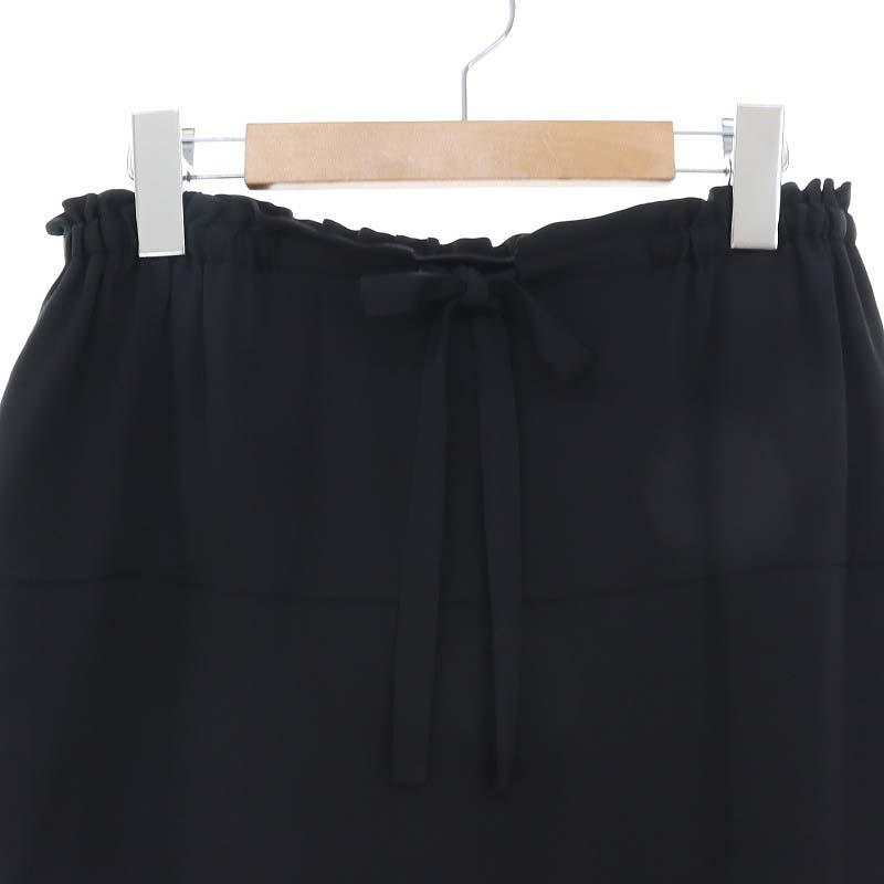 ドゥロワー Drawer シルク ウエストリボン スカート ミニ タイト  