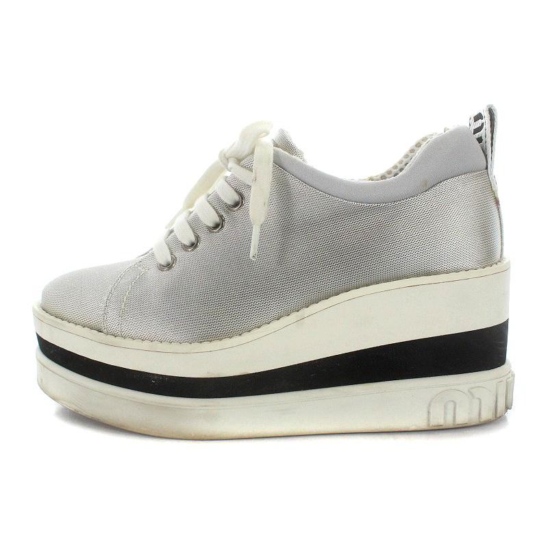 miu ミュウミュウ miumiu スニーカー プラットフォーム 34.5 21.5cm  