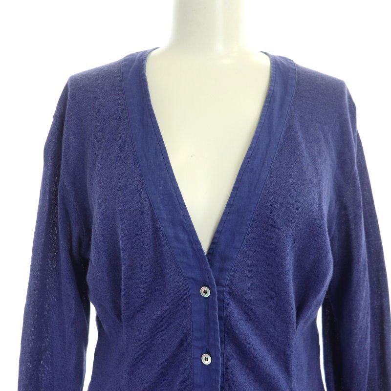 新品DES PRESラミーレーヨンファブリックコンビ スクエアネックカーディガン セール】 ラミーレーヨンファブリックコンビ スクエアネック