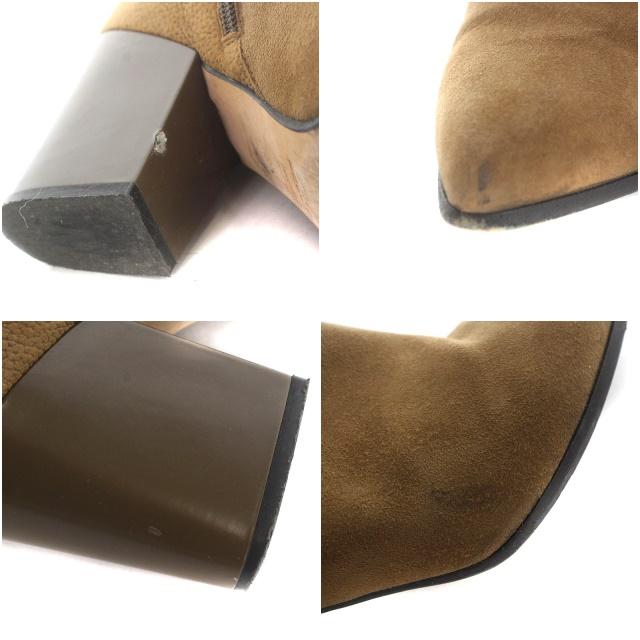 ペリーコ PELLICO ショートブーツ スエード チャンキーヒール 37 24cm