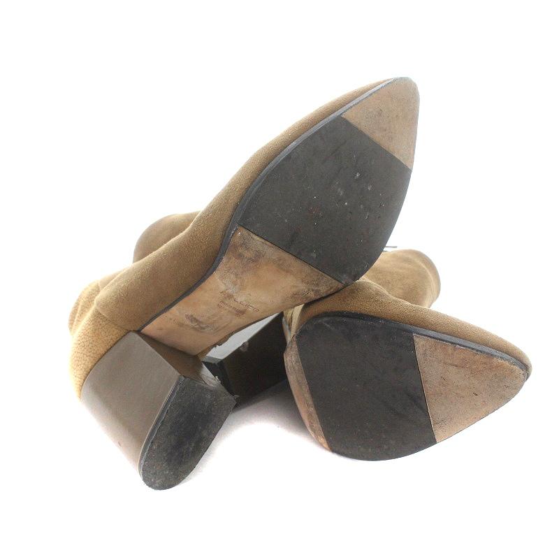 きき ペリーコ PELLICO ショートブーツ スエード 37 ペリーコ PELLICO ショートブーツ スエード チャンキーヒール 37 24cm