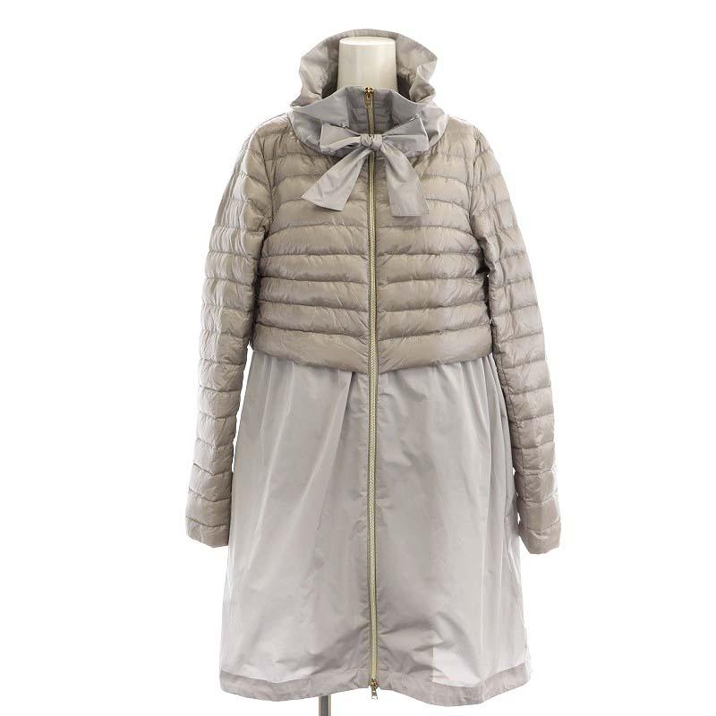 ヘルノ ダウンコート 40 ボトルネック POLARTECH グレージュ