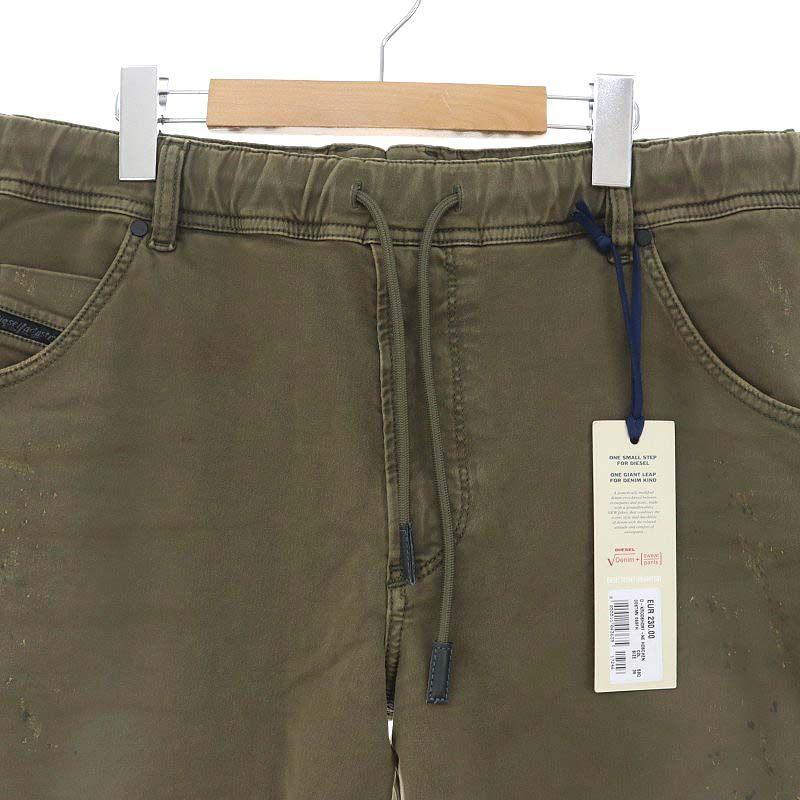 未使用品 ディーゼル DIESEL D-KROOSHORT-NEショートパンツ ハーフパンツ ドロスト ダメージ加工 W36 カーキ /DF ■OS ■SH メンズ｜vectorpremium｜04