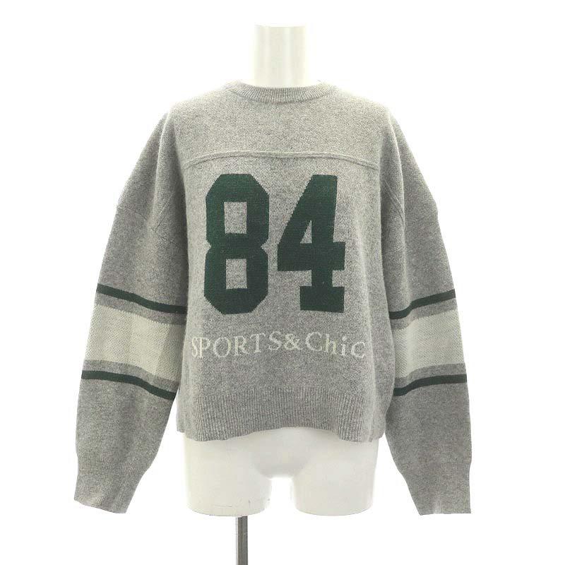 グレースクラス 22AW ラガージャガードショートニットトップ 