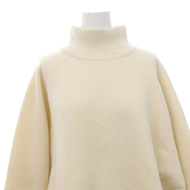 ハーヴェルスタジオ 21AW プラージュ取扱い WOOL DOUBLE FACE プルオーバー ニット セーター 長袖 38 オフホワイト レディース ハーヴェルスタジオ 21AW プラージュ取扱い WOOL DOUBLE FACE