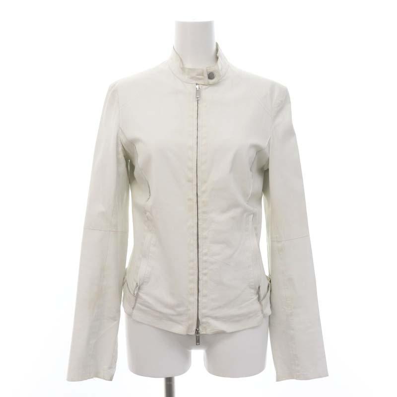 EMPORIO ARMANI エンポリオアルマーニ ラムレザーノーカラージャケット