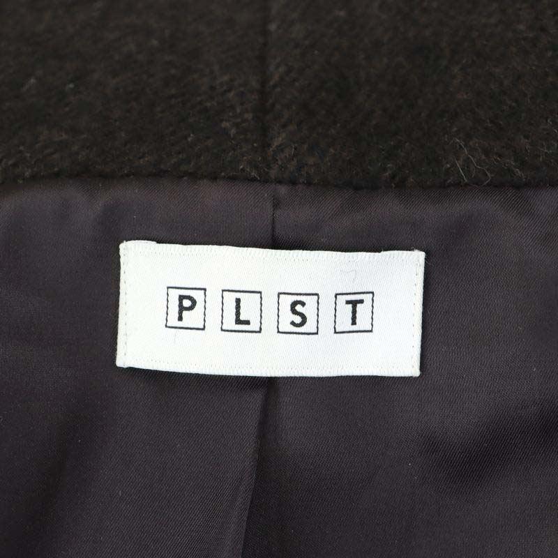 プラステ PLST 22AW ウールブレンドカルゼファネルネックコート ロング