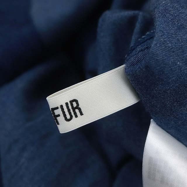 ファーファー furfur 22AW ビッグボウタイノースリブラウス 前開き F 紺 ネイビー /HK ■OS レディース｜vectorpremium｜04