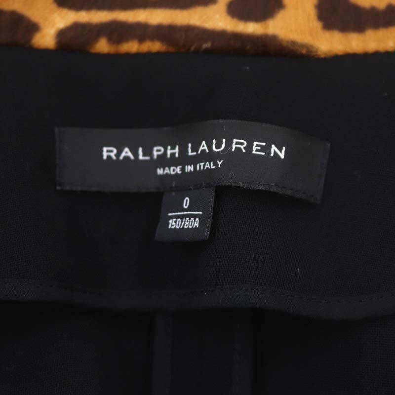 ラルフローレン RALPH LAUREN ブラックレーベル ハラコレオパード 切替 1B ジャケット ウール 0 黒 ブラック /HS ■OS ■SH レディース｜vectorpremium｜03