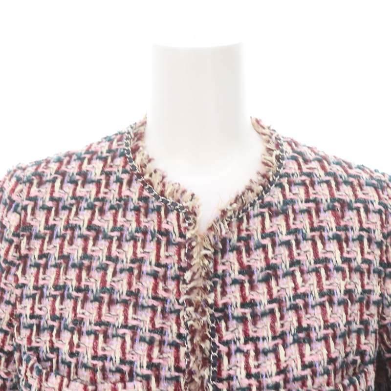 アナイ ANAYI 22AW ラメモールツイードクルージャケット ノーカラー