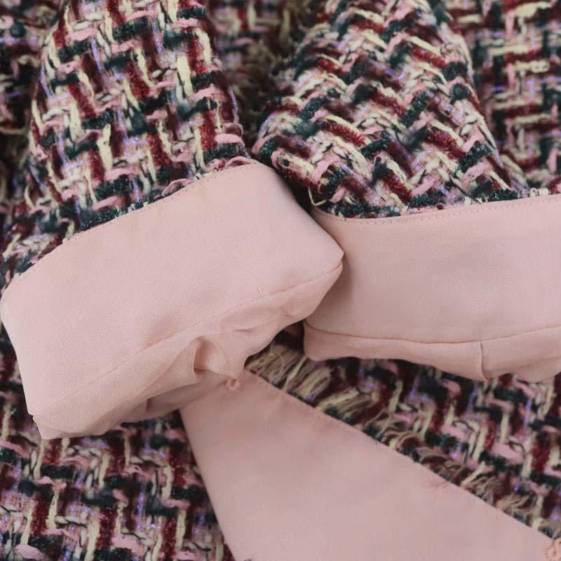 ANAYIアナイ ツィードノーカラーセットアップ ピンク レディース ANAYI