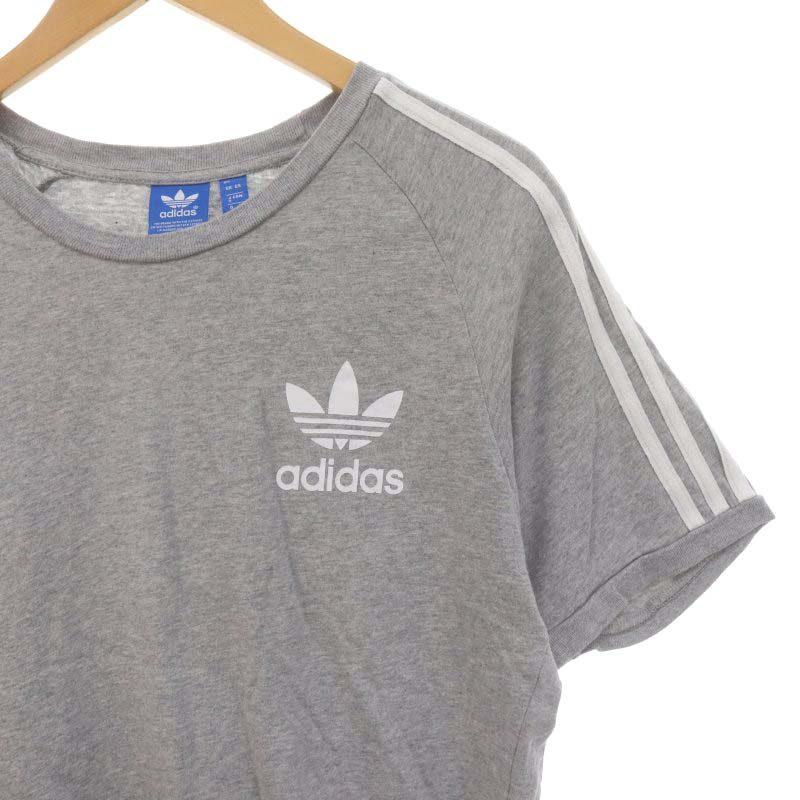 アディダスオリジナルス adidas originals California T-Shirt コットン ロゴ Tシャツ カットソー 半袖 スリーライツ 0 XL グレー｜vectorpremium｜04