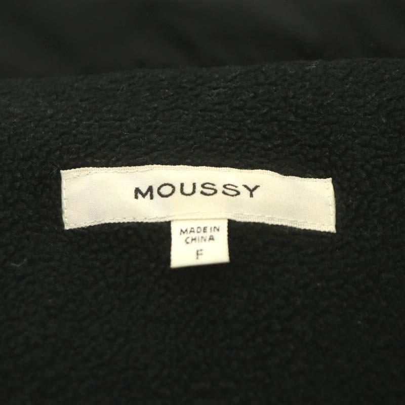 マウジー moussy LOOSE PUFFER ジャケット 中綿 アウター 裏起毛 ジップアップ スナップボタン フード付き F 黒 /NR ■OS レディース｜vectorpremium｜03