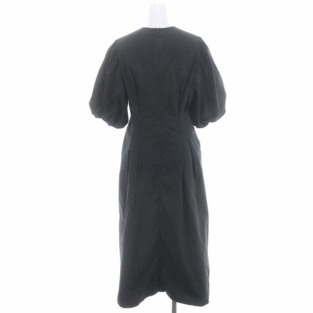 ロエフ LOEFF LF CTN BRD DRESS ワンピース ロング 七分袖 0 黒 