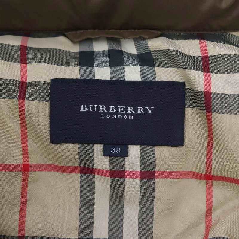 バーバリー ロンドン BURBERRY LONDON ノバチェックダウンジャケット アウター フード ジップアップ 38 ブラウンカーキ /DO ■OS レディー｜vectorpremium｜03