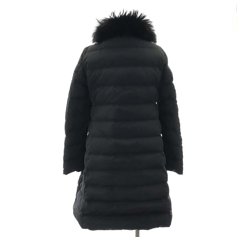 モンクレール MONCLER 白タグ LEMMING レミン タヌキファー ダウンコート アウター ロング 国内正規 0 黒 ブラック 53083 レディース｜vectorpremium｜02