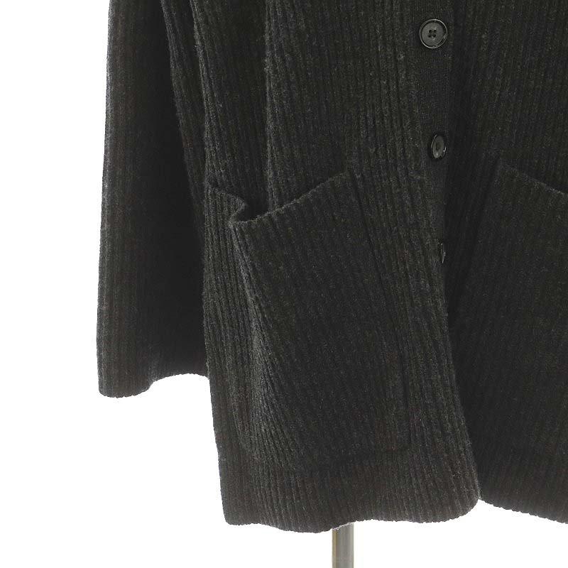 トーテム Deuxieme Classe取り扱い 23AW Ribbed Wool カーディガン ニット 長袖 オーバーサイズ S チャコールグレー レディース｜vectorpremium｜05