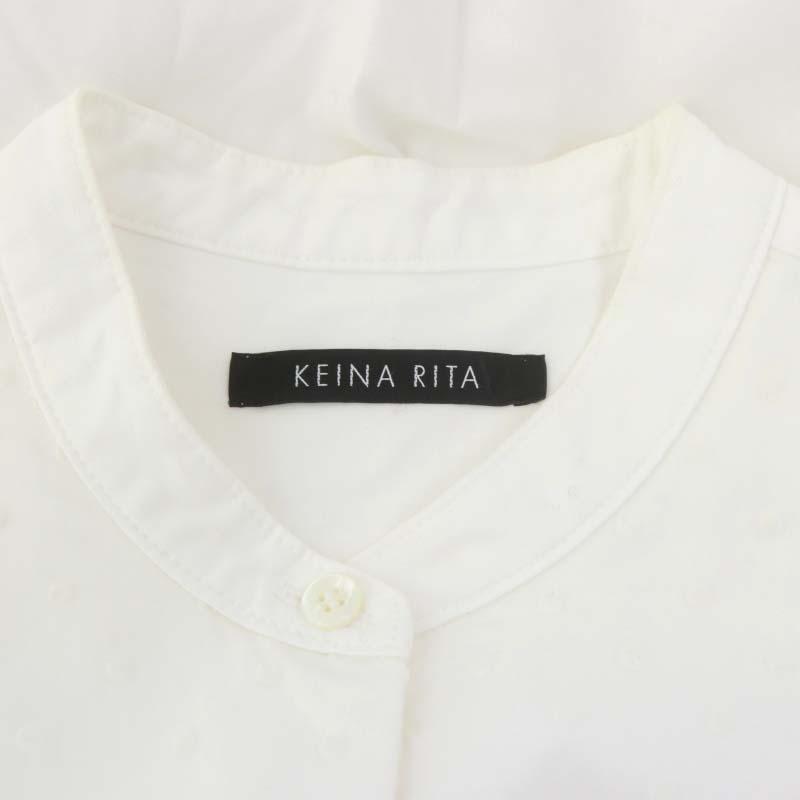 ケイナリタ KEINA RITA Band Collar Shirt Front Dot ノースリーブ 