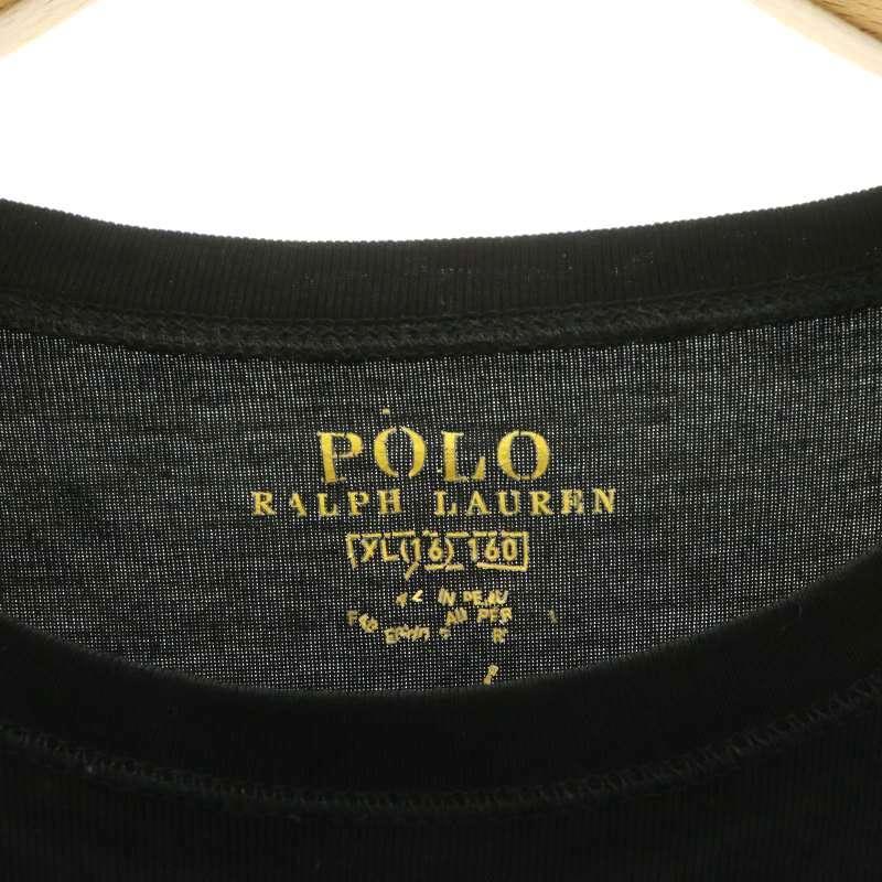 ポロ ラルフローレン POLO RALPH LAUREN Tシャツ カットソー 半袖 ロゴ刺繍 コットン混 XL(16)160 黒 ブラック /NR ■OS キッズ｜vectorpremium｜03