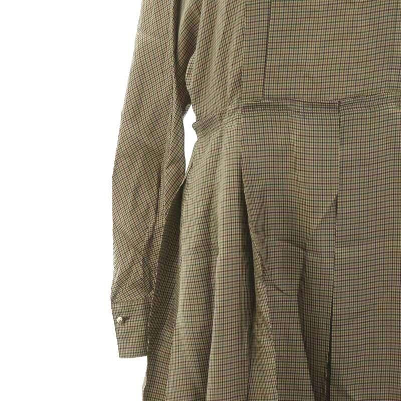 エブール 23AW キュプラチェック ワイドプリーツハイネック