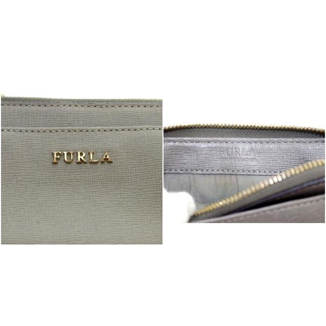 フルラ FURLA カードケース コインケース 小銭入れ L字ファスナー レザー グレー /YO23 レディース｜vectorpremium｜03