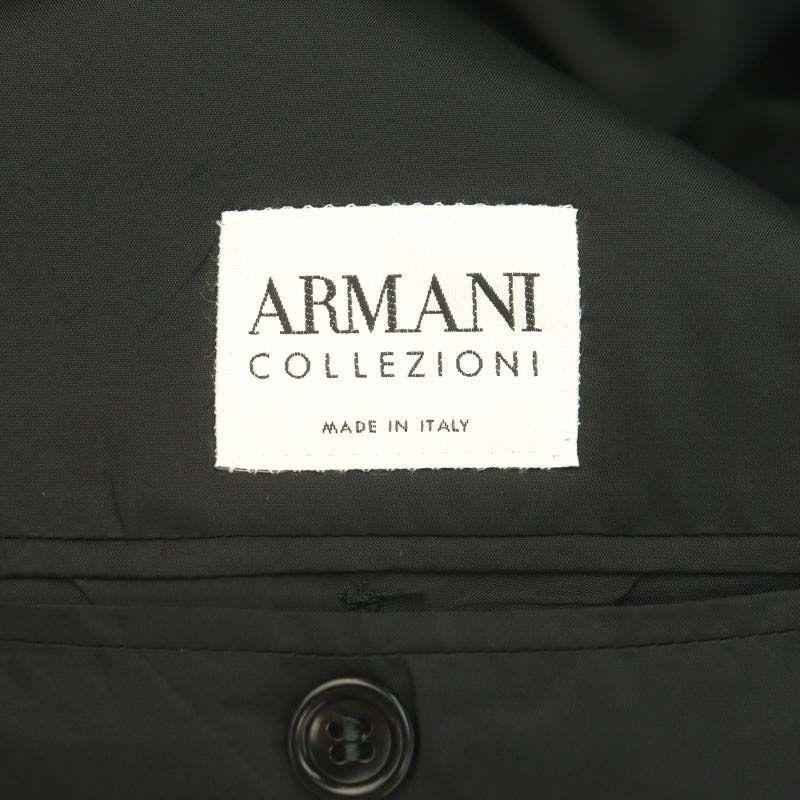 アルマーニ コレツィオーニ ARMANI COLLEZIONI セットアップ 上下 スーツ ウール ジャケット テーラード パンツ ドット 42 黒 グレー ブラ｜vectorpremium｜06