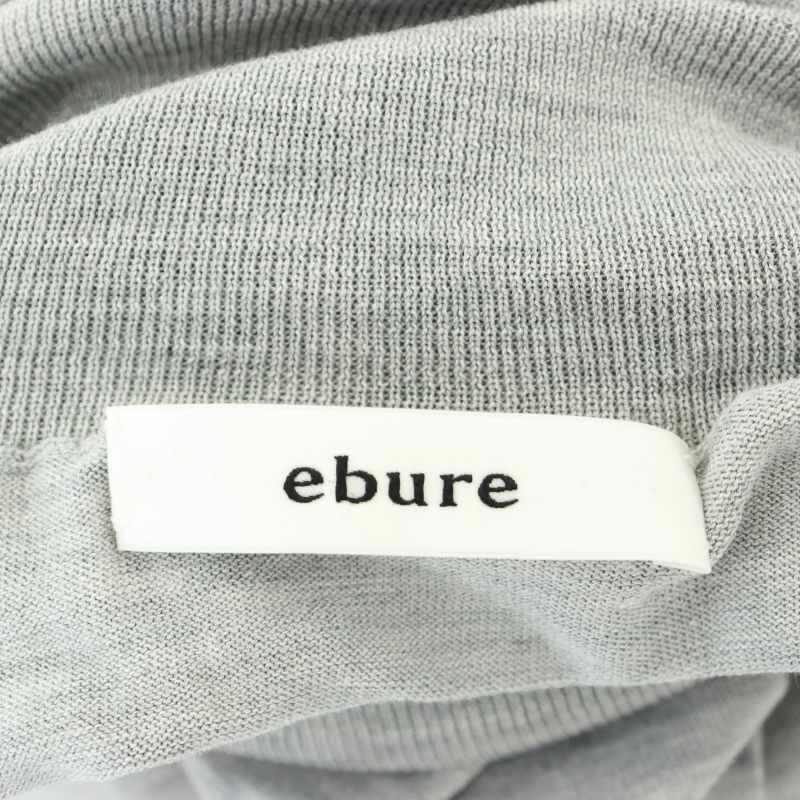 エブール ebure シルクコットン ノースリーブハイゲージタートルニット 