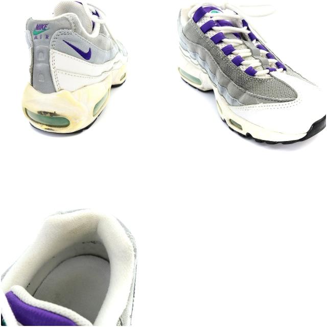 ナイキ NIKE Air Max 95 White Court Purple エアマックス95 ホワイト コートパープル スニーカー 24.5cm /AK5 レディース｜vectorpremium｜04