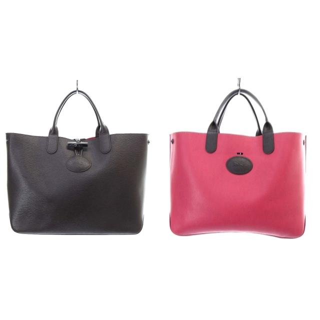 LONGCHAMP ロンシャン ロゾ リバーシブル トートバッグ ハンドバッグ 