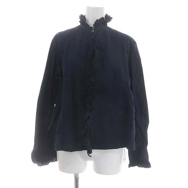 美品＊SCYE サイ ウォッシュドコットンポプリンタックブラウス 38