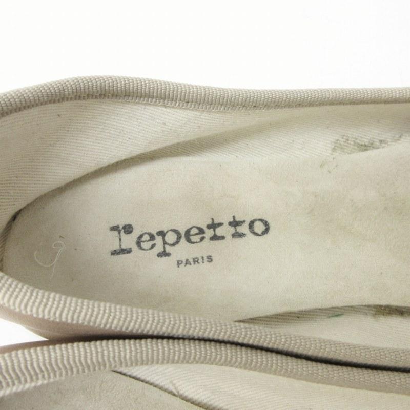 レペット Repetto フラットシューズ パンプス レザー リボンモチーフ ベージュ 系 39 1/2 約25cm 0408 ■023 レディース｜vectorpremium｜06