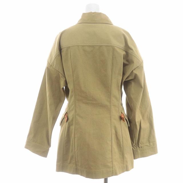 ロエベ LOEWE Cotton Canvas Safari Jacket サファリジャケット ロング 36 ベージュ /MI ■OS ■SH レディース｜vectorpremium｜02