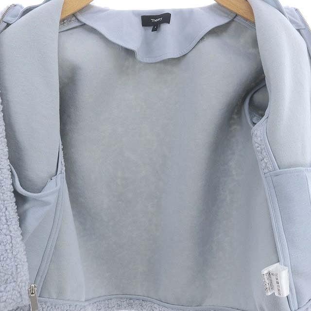 theory セオリー 23AW Jersey Fleece Easy Zip ジャケット ノーカラー  