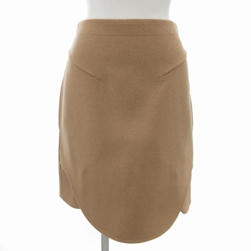 カルヴェン CARVEN タイトスカート ひざ丈 ウール 34 XS ピンク /FT 