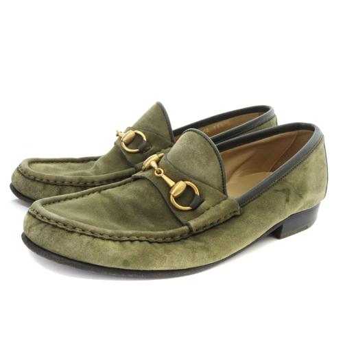 GUCCI グッチ ビットローファー 26.5cm スウェード