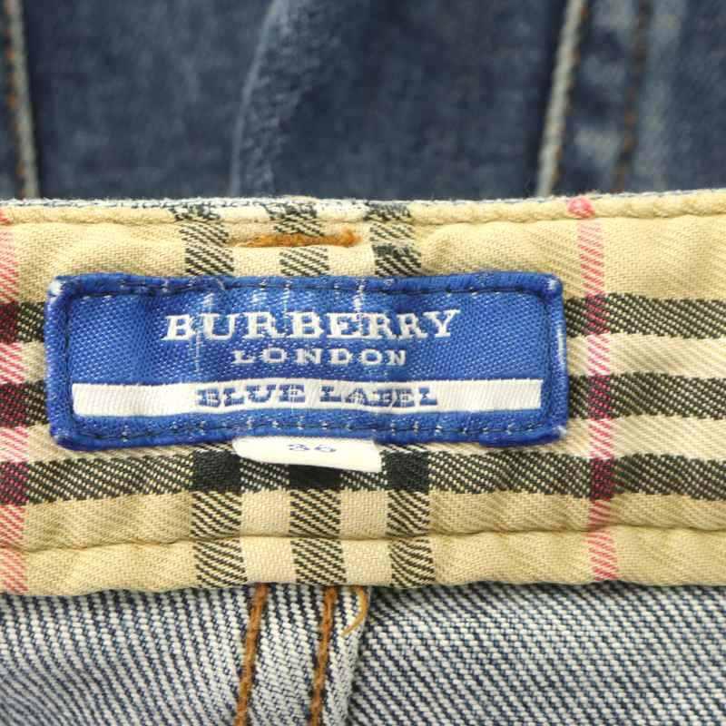 バーバリーブルーレーベル BURBERRY BLUE LABEL スタッズ デニムパンツ ジーンズ クロップド テーパード ジッパーフライ 36 インディゴ｜vectorpremium｜03