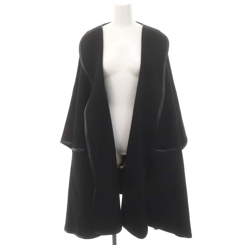 アルディーノアール HARDY NOIR フェイクレザーパイピングポンチョ 