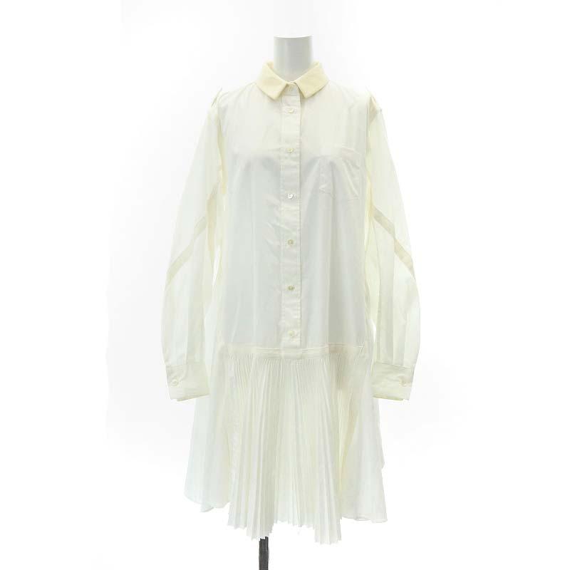 sacai 2022ss シャツワンピースホワイト白ワンピサカイ