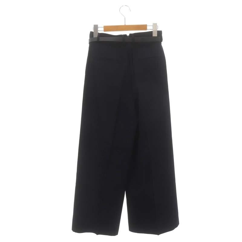 エブール ebure 22AW クリアツイル レザーベルトワイドパンツ タック  