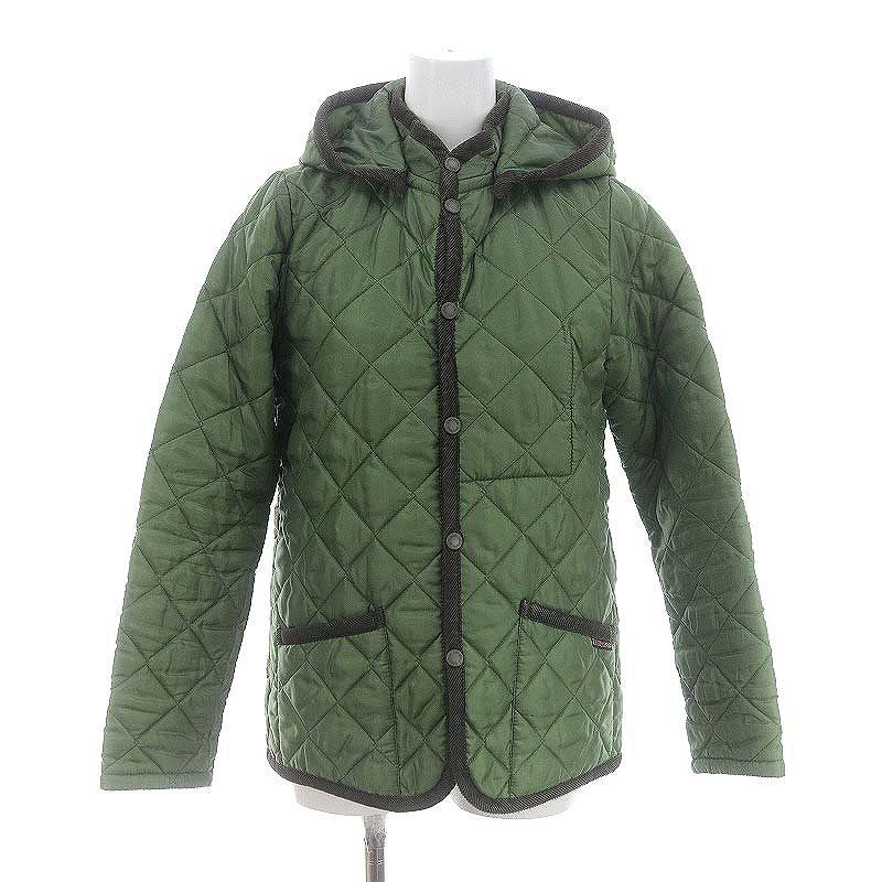 ラベンハム LAVENHAM キルティング フードジャケット 36 緑 グリーン