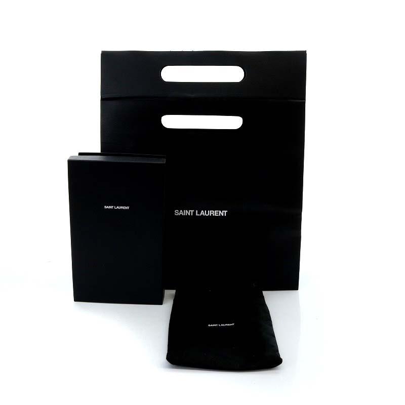 サンローラン パリ SAINT LAURENT PARIS 長財布 ラウンドファスナー YSLロゴ レザー ライトグレー 414570 /YO16 ■OH レディース｜vectorpremium｜04