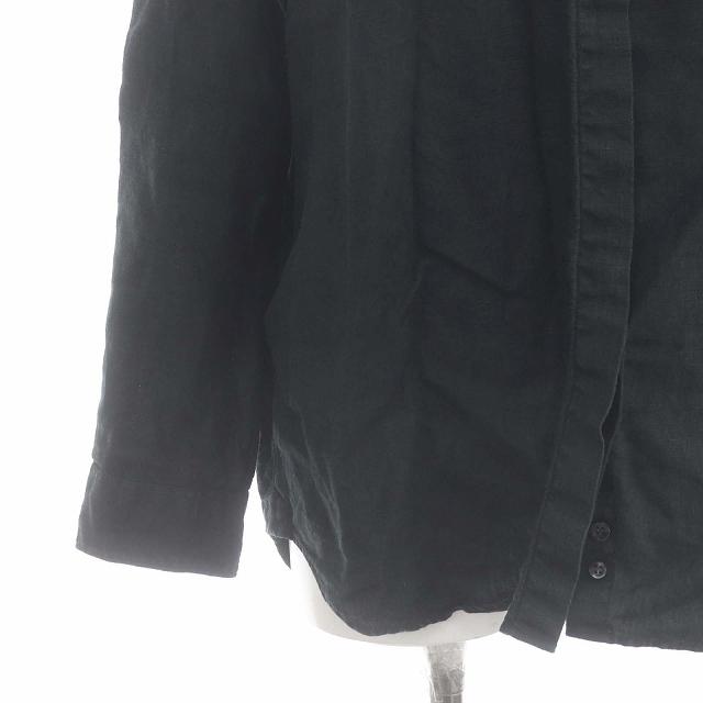 オリアン ORIAN w リネンシャツ 長袖 44 黒 ブラック /HK ■OS レディース｜vectorpremium｜05